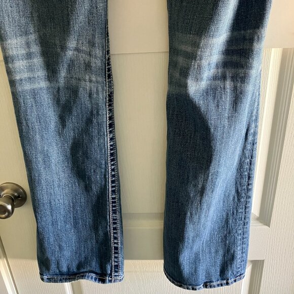 Miss Me Blue Signature Boot Jeans 31" X 32.5" Low Rise Cotton Denim. - Picture 9 of 10